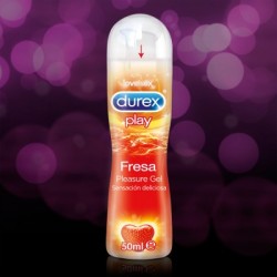 Durex play love sex gel lubricante fresa, sensación deliciosa,  50 ml