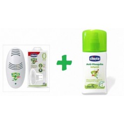 Chicco dispositivo doméstico antimosquitos + spray repelente 100 ml