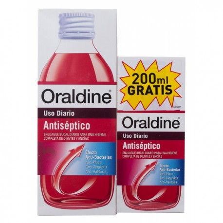 Oraldine antiséptico colutorio 400 ml + 200 ml