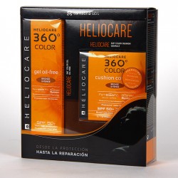 Heliocare 360º Gel oil-free SPF 50+ Bronze intense + Cushion SPF 50 Bronze intense Pack